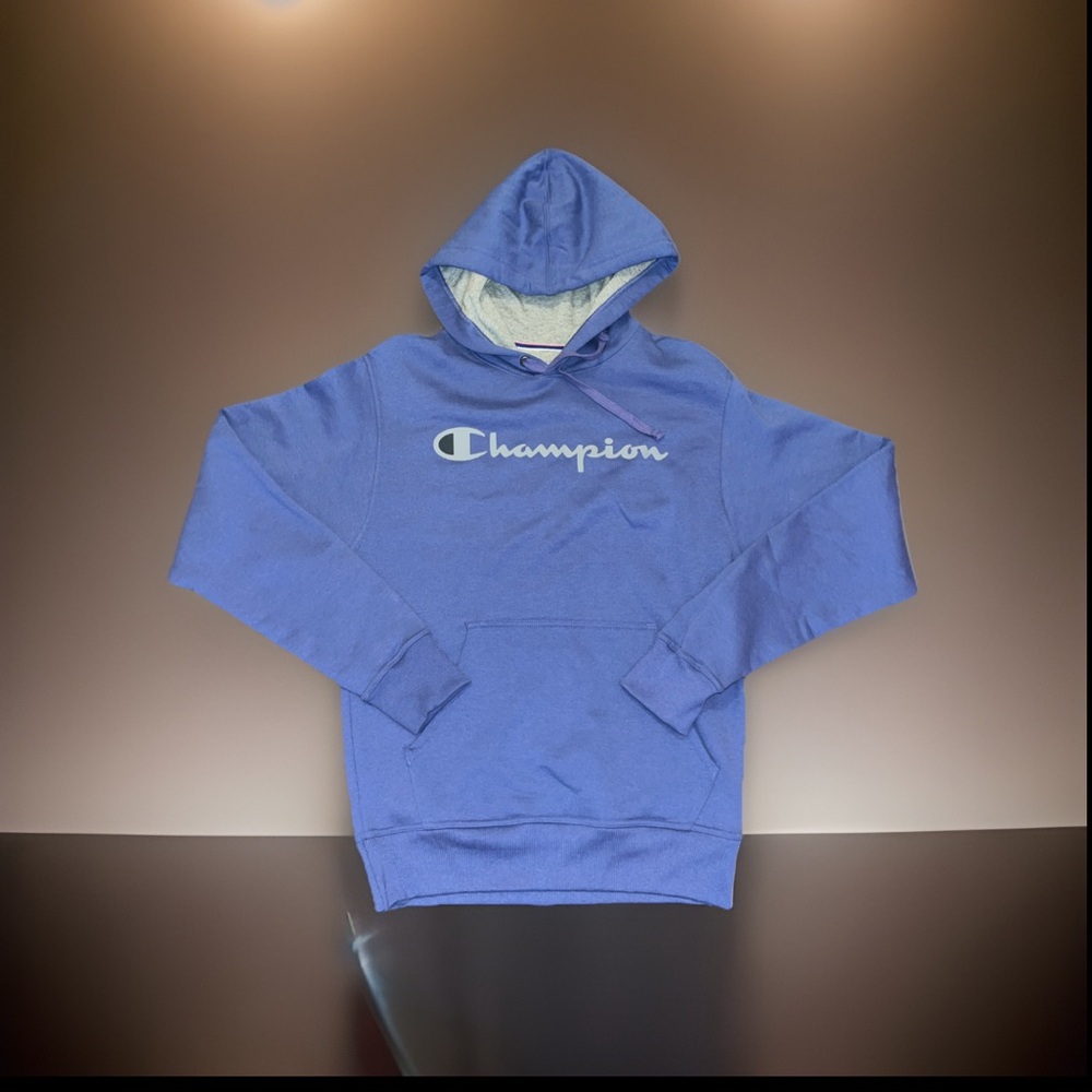 Champion® Midweight Double Layered Brushed Fleece Hoodie W/Full Script Logo NWT